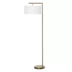 Image of Homcom Floor Lamp With Linen Lampshade Round Base