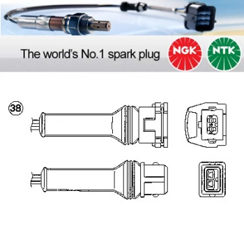 Image of NGK OZA527-E4 / 0218 Lambda Sensor Zirconia Type Oxygen O2 Exhaust Probe