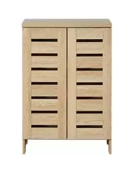 Image of Lloyd Pascal Stratford Effect Slatted Shoe Storage Unit