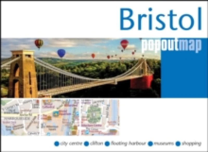 Image of Bristol PopOut Map - pocket size, pop up map of Bristol city centre Sheet map, folded