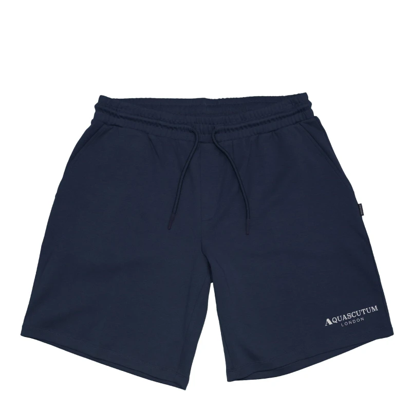 Image of Aquascutum Mens Fleece Jogger Shorts Fleece Shorts Small Blue 47099818350