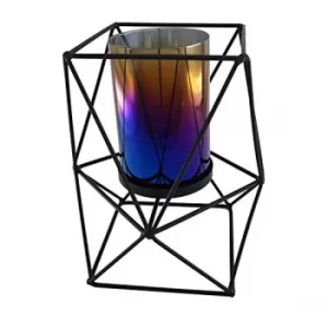 Image of HESTIA? Metallic Ombre Glass Tealight Holder on Metal Stand