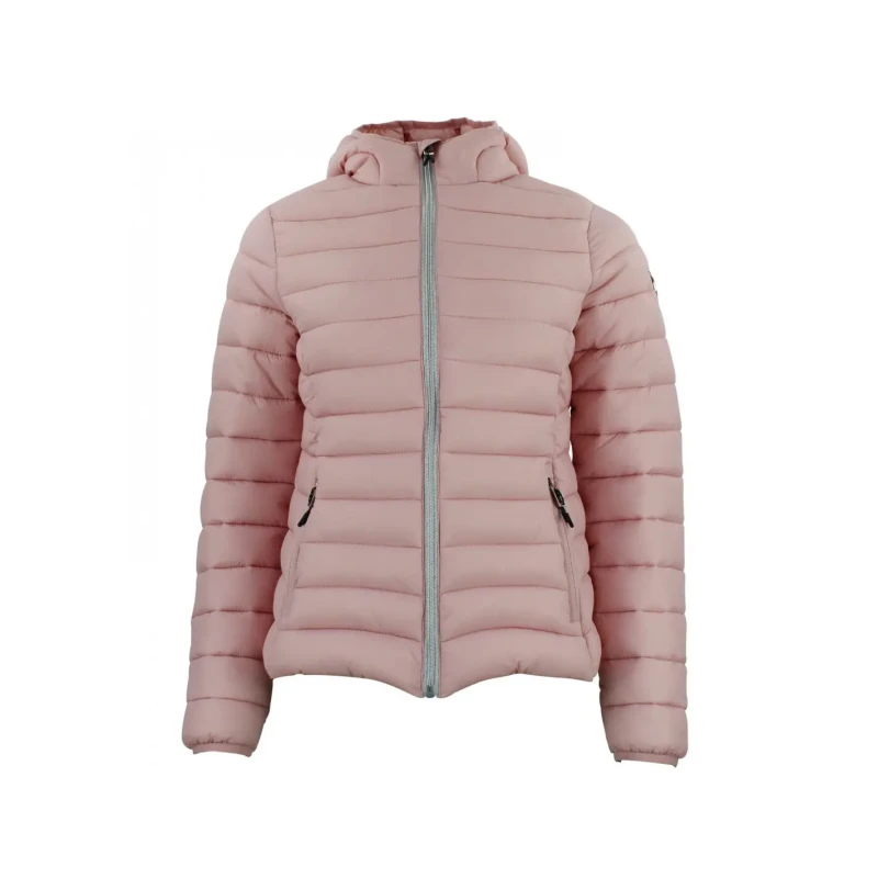 Image of Womens Peak Mountain Fine Hooded Puffer Rose Female M