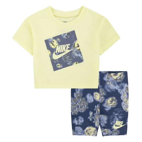 Image of Nike Bxy T & B Short Bb99 - Blue 6 - 9 Months