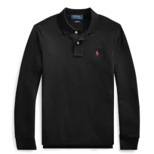 Image of Polo Ralph Lauren Polo Ralph Lauren Long Sleeve Polo Shirt Junior Boys - Black