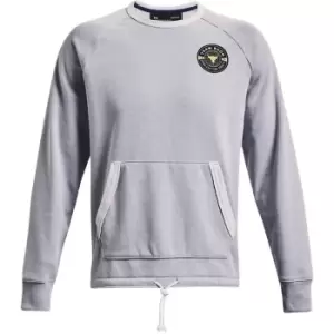 Image of Under Armour Project Rock Terry Crew Sweatshirt Mens - Grey