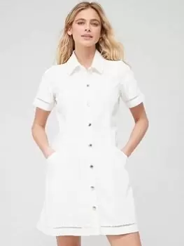 Image of Tommy Hilfiger Blend Coastal Mini Dress - White, Size 36, Women