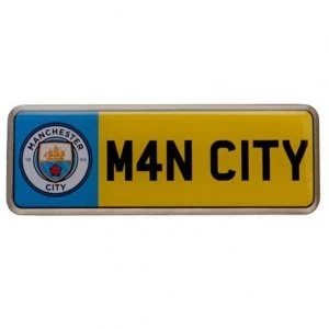 Image of Manchester City FC Number Plate Badge