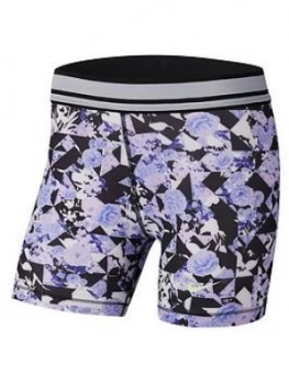 Image of Nike Older Girls Pro Boy Short - Navy/Black Size M 10-12 Years, Women