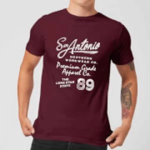 Image of San Antonio Mens T-Shirt - Burgundy - M