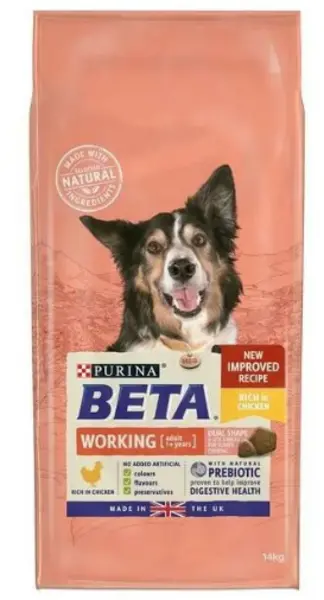Image of Purina Beta Adult Working Dog Chicken Dog Food 14kg