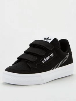 Image of adidas Originals CONTINENTAL VULC CF Childrens Trainer - Black, Size 2