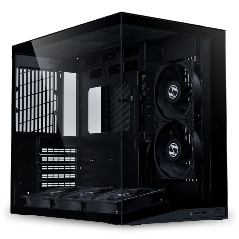 Image of Lian Li O11 Dynamic Mini V2 Flow ATX Mid-Tower PC Case Tempered Glass - Black - O11DMIV2FX