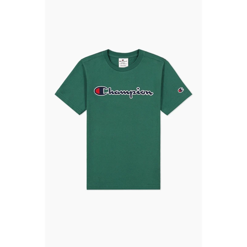 Image of Champion Logo T-Shirt - Green Green One Size