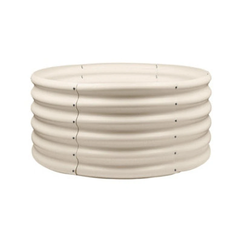 Image of Harbour Housewares Round Raised Garden Bed - 90Cm X 45Cm - Ivory