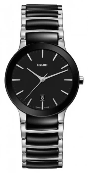 Image of RADO Centrix S Ladies Quartz Black Dial Black And Stainless Watch