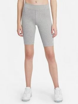 Image of Nike NSW Essential Bike Shorts - Dark Grey Heather, Size L, Women
