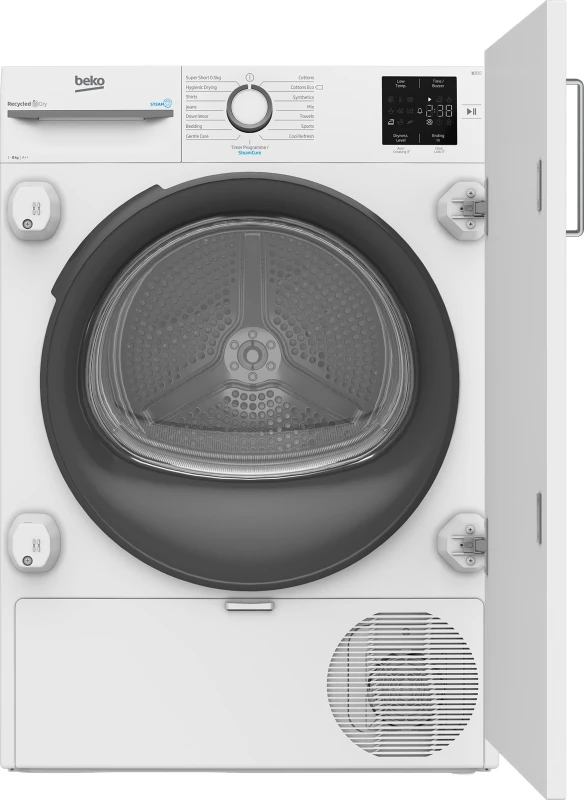 Image of Beko NTIKP81131W 8KG Integrated Heat Pump Tumble Dryer - White - A++ Rated