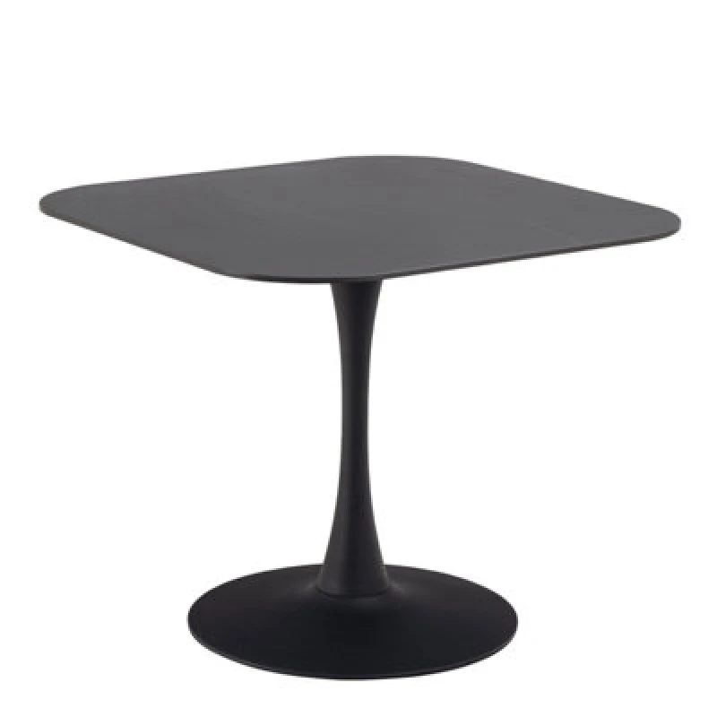 Image of Furniture To Go Malta Ceramic Square Dining Table Black