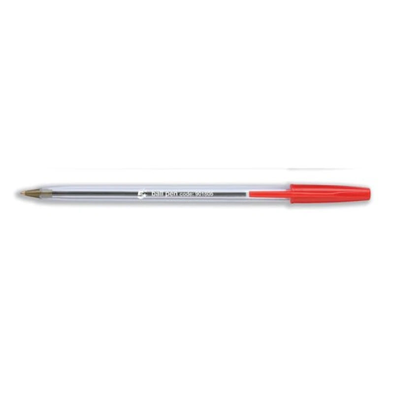 Image of 5 Star Office Ball Pen 0.4mm Line Red (50 Pack) 901805