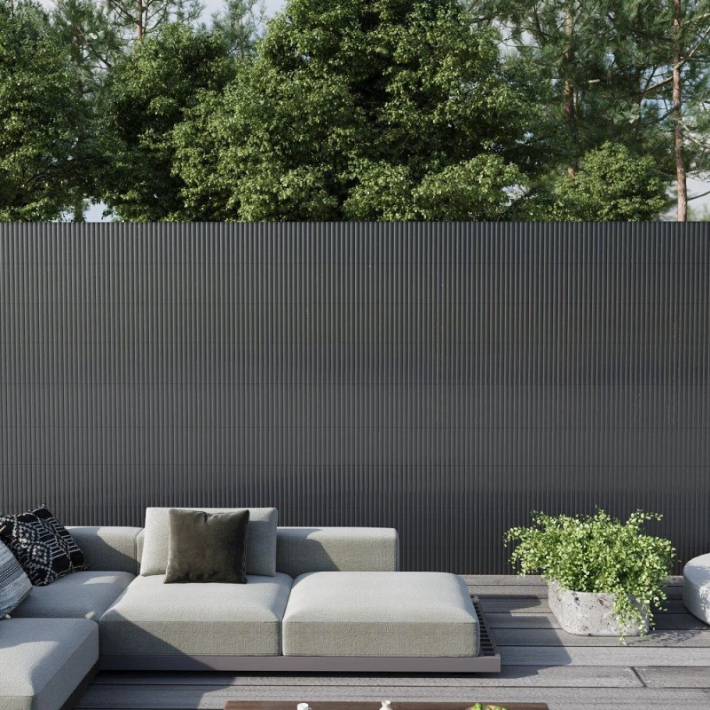 Image of Breeins 5 x 1.2m Waterproof PVC Privacy Screening Fence Grey unisex One size