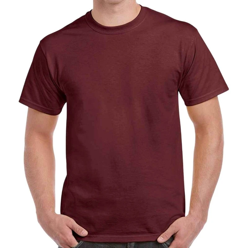 Image of Gildan Mens Heavy Cotton T-Shirt in Maroon Size: 3XL Maroon Male 3XL