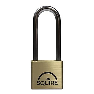 Image of Squire LN4-2.5 Lion Padlock Long Shackle - Brass 40mm
