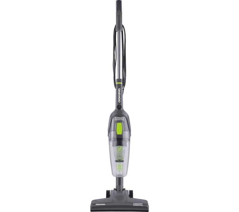 Image of Daewoo Tornado Essential FLR00168GE 2-in-1 Upright Bagless Vacuum Cleaner - Grey & green, Silver/Grey,Green 5024996969641