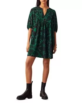 Image of ba & sh Cleo Graphic Print Dress