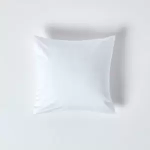 Image of White Continental Egyptian Cotton Pillowcase 1000 Thread Count, 40 x 40cm - White - White - Homescapes