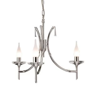 Image of Chandelier 3 Light Polished Nickel Finish, G9