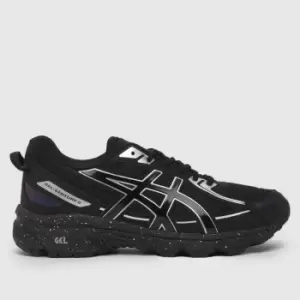 Image of ASICS Black & Silver Gel-venture 6 Youth Trainers