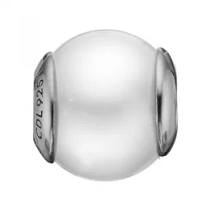 Image of Ladies Christina Sterling Silver Pearl White Bead Charm