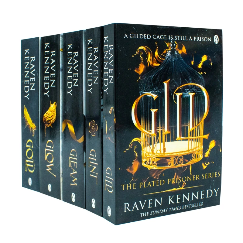 Image of The Plated Prisoner Series 5 Books Collection Set by Raven Kennedy (Gild, Glint, Gleam, Glow, Gold) Raven Kennedy Books