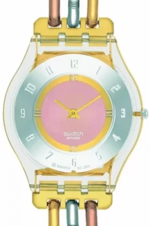 Image of Ladies Swatch Skins Tri-Gold Watch SFK240A