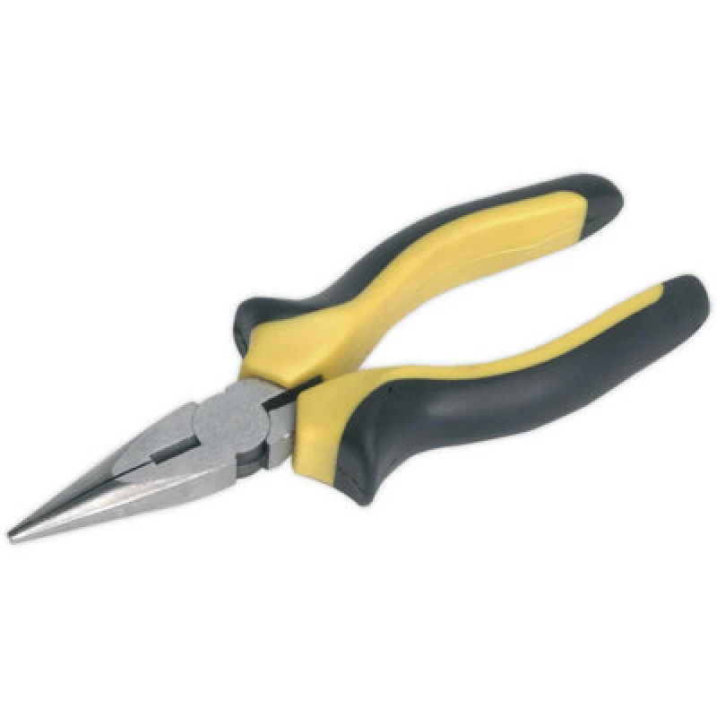 Image of Loops 150mm Long Nose Pliers - Comfort Grip - Corrosion Resistant - Hardened Steel Metallics