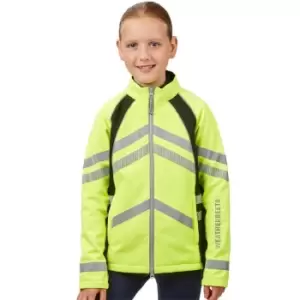 Image of Weatherbeeta Reflective Soft Shell Fleece Lined Jacket Juniors - Yellow