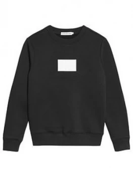 Image of Calvin Klein Jeans Boys Reflective Badge Sweat - Black