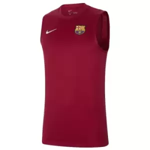 Image of 2021-2022 Barcelona Sleeveless Top (Red)