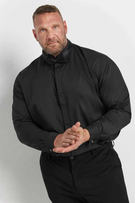 Image of BadRhino Wing Collar Formal Shirt Black