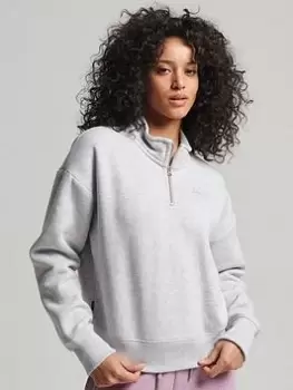 Image of Superdry Vintage Logo Sweatshirt - Grey, Size 14, Women