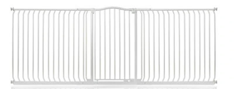 Image of Safetots Extra Tall Curved Top Safety Gate, 271Cm - 280Cm, Matt White, Extra Tall 100Cm In Height, Pressure Fit Stair Gate
