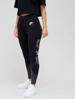Image of Nike NSW Air Hr Leggings - Black, Size L, Women