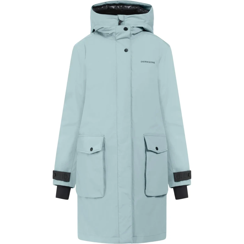 Image of Womens parka Didriksons Ilsa Bleu Female 40