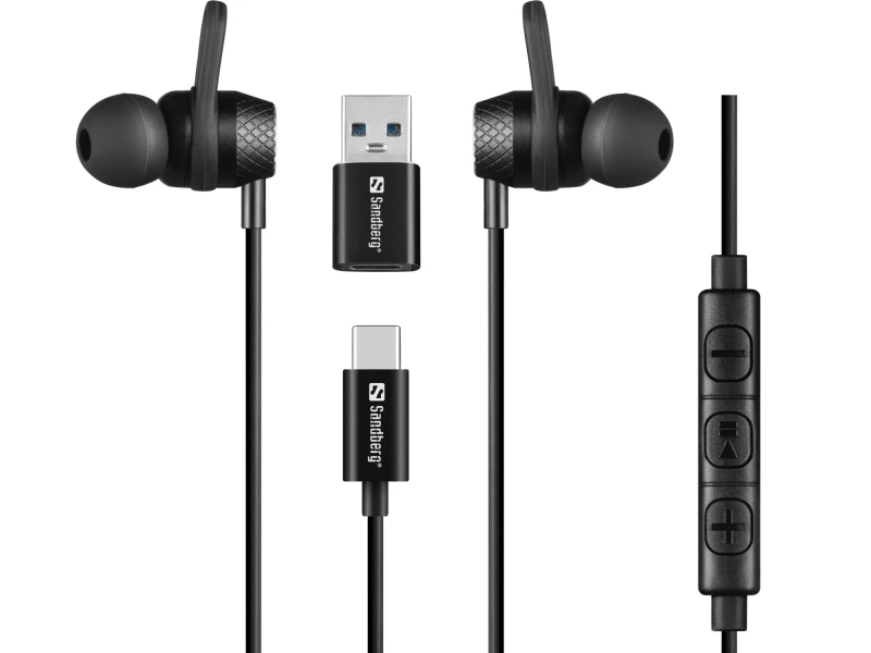 Image of Sandberg USB-C/A In-Earset with Line-Mic