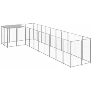 Image of Vidaxl - Dog Kennel Silver 7.26 m² Steel Silver