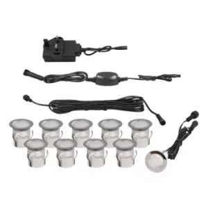 Image of Zink BARU Stainless Steel 10 x LED Smart Colour Changing Deck Light