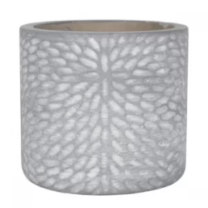 Image of Grey Patterned Plant Pot