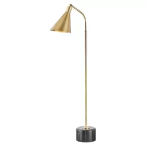 Image of Stanton 1 Light Floor Lamp Brass, Metal