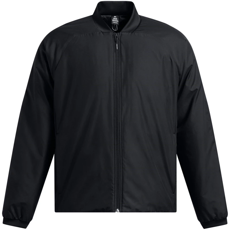 Image of Under Armour Mens Unstoppable Midweight Moisture-Wicking Bomber Jacket Black male S